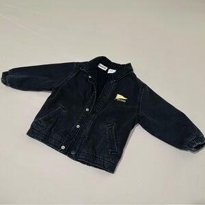 Zara Peanuts Black Jean Jacket